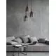 Pendul Nova Luce Velor, 3xE27, fumuriu-negru, rotund