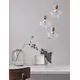 Pendul Nova Luce Cinzia, 3xE27, auriu antic-transparent, rotund