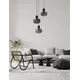 Pendul Nova Luce Cinzia, 3xE27, fumuriu-negru, rotund