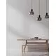 Pendul Nova Luce Cinzia, 3xE27, fumuriu-negru