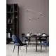 Pendul LED Nova Luce Ginevra, 54W, negru nisipiu