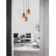 Pendul Nova Luce Velor, 3xE27, negru-sampanie, baza rotunda