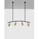 Lustra Nova Luce Pogno, 4xGU10, auriu-negru, arcuit