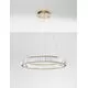 Pendul cristal LED Nova Luce Aurelia, 41W, 3500K, 2050 lumeni, D600 mm, Hmax 1500 mm, auriu, dimabil Triac