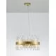 Candelabru cristal Nova Luce Crown, 14xG9, D55 cm, auriu