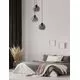 Pendul Nova Luce Palmer, 3xE27, fumuriu-negru, rotund