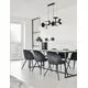 Pendul Nova Luce Pielo, 8xG9, negru nisipiu-opal