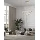 Pendul cristal LED Nova Luce Aurelia, 70W, auriu-transparent
