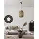 Pendul Nova Luce Griffin, 1xE27, D 270, lemn natural-negru