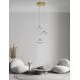 Pendul Nova Luce King, 3xG9, auriu antic-transparent