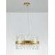 Candelabru cristal Nova Luce Crown, 14xG9, D55 cm, auriu