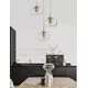 Pendul Nova Luce Maeve, 3xE27, auriu antic-transparent