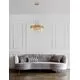 Candelabru cristal Nova Luce Crown, 5xG9, auriu satinat-transparent