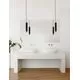 Pendul Nova Luce Pogno, 1xGU10, D 59, negru nisipiu-auriu