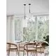 Pendul Nova Luce Lato, 1xE27, D 220 negru-opal