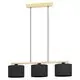 Pendul Eglo Castralvo, 3xE27, lemn natur-negru