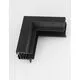 Conector colt sina magnetica incastrata Nova Luce V-Connector, negru nisipiu