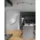 Sina magnetica incastrata Nova Luce Curve, 72 grade, negru nisipiu, IP20