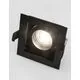 Spot mobil Nova Luce Cedi, 1xGU10, 10x10 cm, negru, incastrat