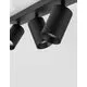 Plafoniera Nova Luce Tod, 3xGU10, negru nisipiu, liniar, IP20