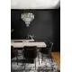 Candelabru cristal AZzardo Kalabria XL, 12xG9, Hmax 150 cm, D80 cm, auriu - rose gold