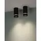 Spot fix Nova Luce Esca, 1xGU10, D60 mm, H125 mm, negru