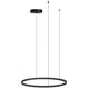 Pendul LED AZzardo Halo Pendant 120, 60W, negru, dimabil, telecomanda