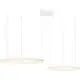 Pendul LED AZzardo Halo, 60W, alb, dimabil, telecomanda