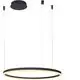 Pendul LED AZzardo Halo, 53W, 2900K, D80 cm, Hmax 400 cm, negru, dimabil