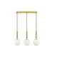 Pendul Nova Luce Monet, 3xE27, baza liniara, alb, alama auriu, IP20
