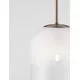 Pendul Nova Luce Chrysi, 1xG9, mediu, alama antica-alb