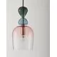 Pendul Nova Luce Murano, 1xE14 max. 5W, D150 mm, Hmax 1855 mm, albastru, auriu, verde inchis, roz, negru