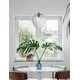 Pendul Nova Luce Evleen, 1xE27, abajur mare,gri-negru