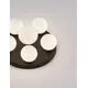 Plafoniera Nova Luce Edem, 6xG9, alb opal-negru