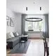 Pendul LED Nova Luce Elgema, 70W, negru nisipiu, dimabil, telecomanda