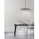 Pendul LED Nova Luce Andria, 30W, 3000K, negru nisipiu, dimabil