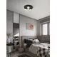 Plafoniera Nova Luce Edem, 4xG9, alb opal-negru