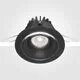 Spot fix LED Maytoni Yin, 12W, 4000K, TRIAC, incastrat, negru