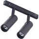 Proiector LED pe sina magnetica AZzardo Nikki, 2x7W, 4000K, negru