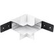 Element de conectare pentru sina magnetica AZzardo Track Magnetic, 90°, incastrat, alb