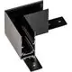 Element de conectare pentru sina magnetica pe colt AZzardo Beta Track Magnetic57, negru