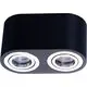 Spot mobil aplicat AZzardo Brant 2, 2xGU10, negru-crom, elipsa, IP20