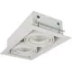 Spot mobil incastrat AZzardo Nova, 2xGU10 tip ES111, alb, dreptunghi, IP20