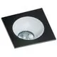 Spot fix incastrat AZzardo Hugo 1, 1xGU10, negru, patrat, IP20