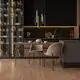 Pendul LED Mantra Cala, 48W, liniar, alb-auriu-negru-ruginiu
