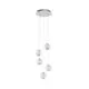 Pendul LED Nova Luce Brillante, 26W, crom-transparent, dimabil