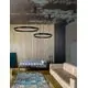 Pendul LED Nova Luce Motif, 40W, negru, dimabil, telecomanda