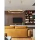Pendul LED Nova Luce Motif, 72W, alama, dimabil, telecomanda