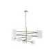 Pendul Nova Luce Vitra, 12xG9, alb-auriu-negru
