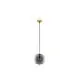 Pendul Nova Luce Lato, 1xE14, rotund, auriu-fumuriu